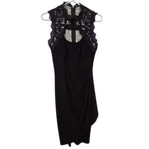 Joseph Ribkoff Black Lace Evening Dress Size 8